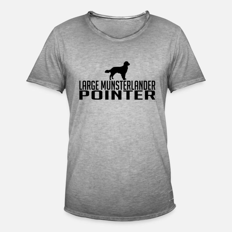 Large Munsterlander Pointer Hunderasse Wilsigns - Männer Vintage T-Shirt - Vintage Grau