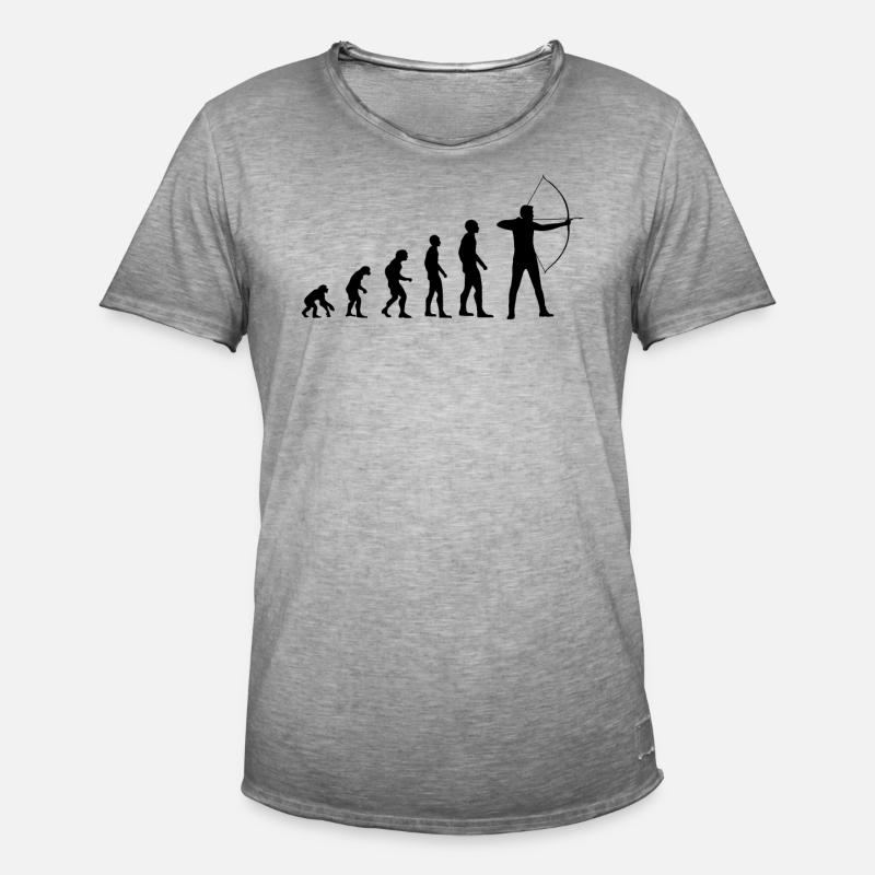 Archery Archery Archer Evolution - Men's Vintage T-Shirt - vintage grey