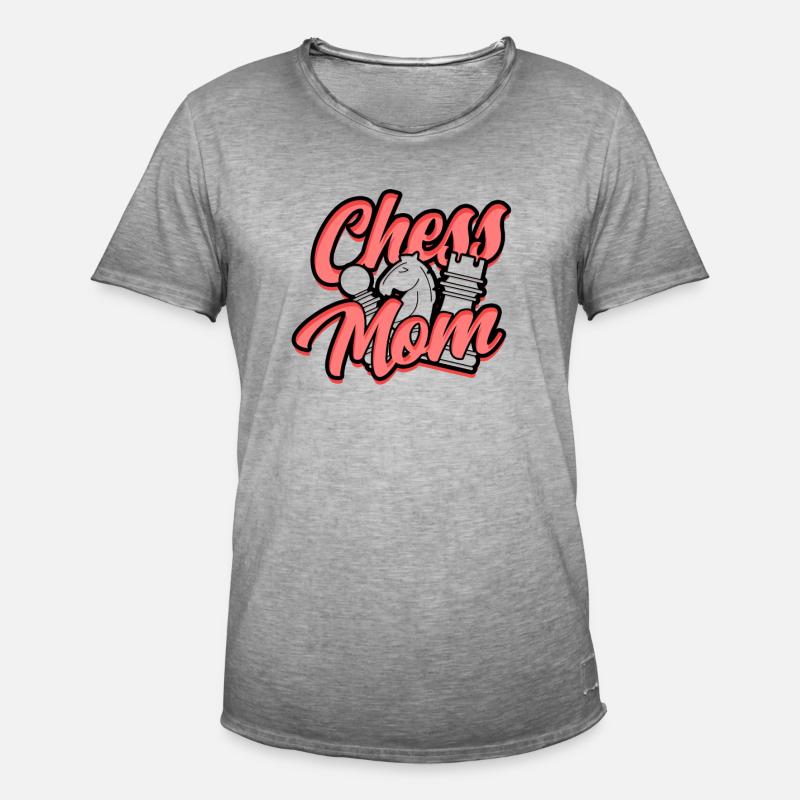 Schach Mutter – Mutter Schachkameraden - Männer Vintage T-Shirt - Vintage Grau