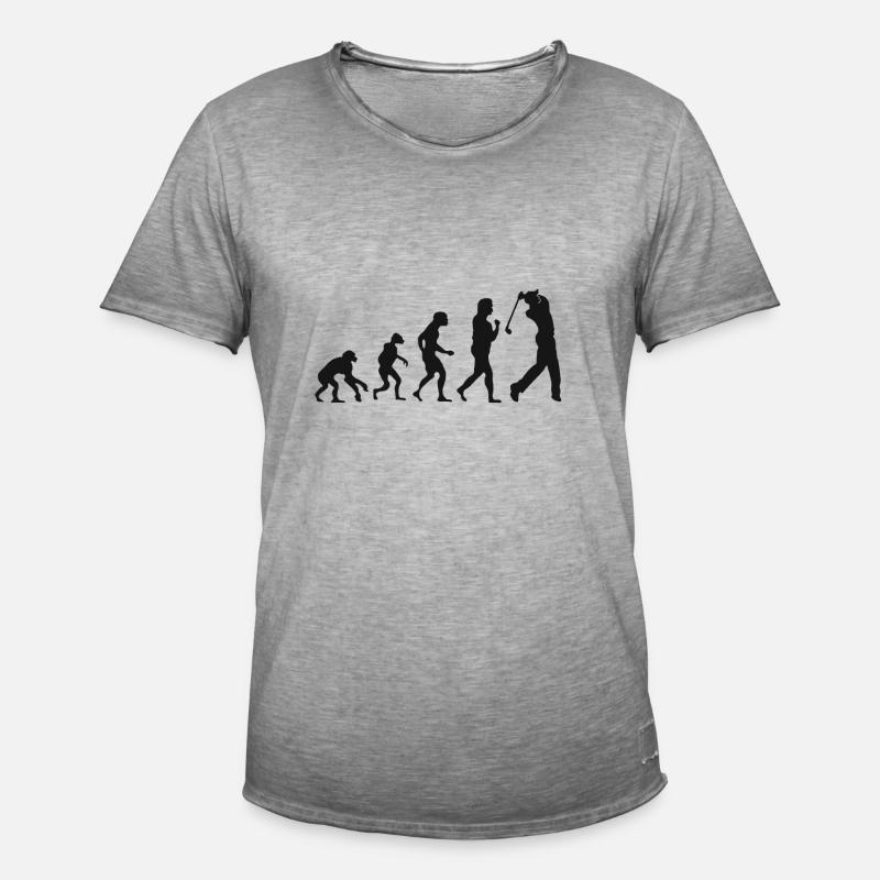 Golfer Evolution Golfspieler Golf evolution - Männer Vintage T-Shirt - Vintage Grau