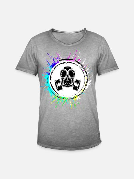 Gas Mask Icon - Men's Vintage T-Shirt - vintage grey