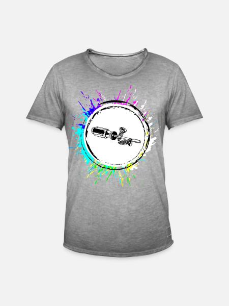 Screwdriver Symbol Tool - Men's Vintage T-Shirt - vintage grey