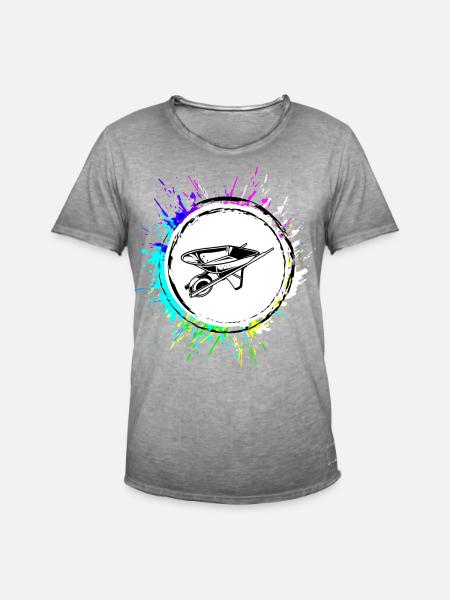 Wheelbarrow icon - Men's Vintage T-Shirt - vintage grey
