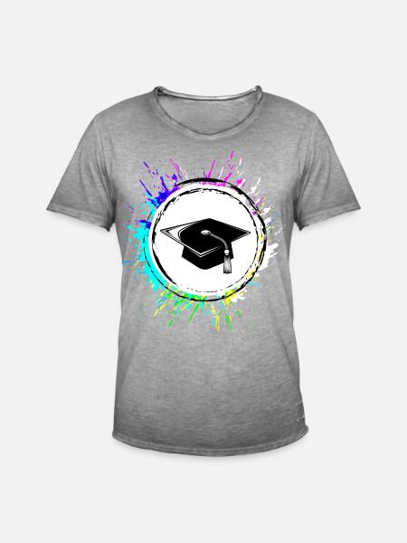 Student Abschluss Abitur Bunt - Männer Vintage T-Shirt - Vintage Grau