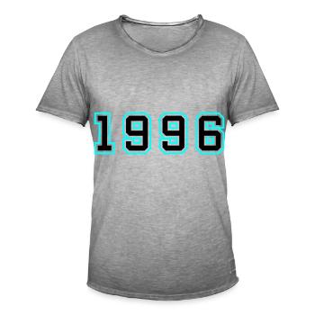 1996 Year Birthday - Men's Vintage T-Shirt - vintage grey - Front - Jose (178cm)