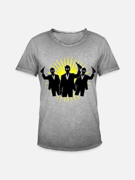 Drunk Party Booze Silhouette - Men's Vintage T-Shirt - vintage grey