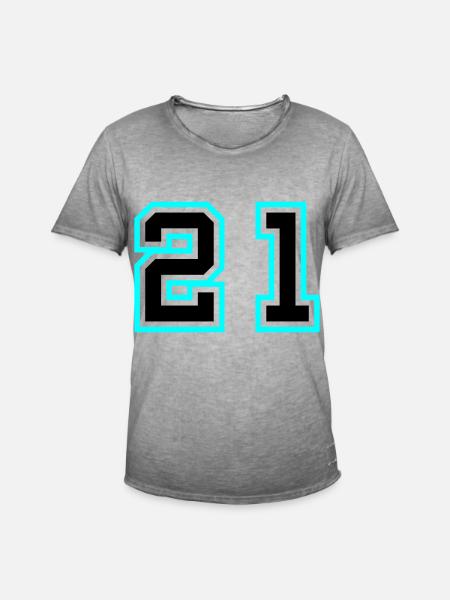 21 Number symbol - Men's Vintage T-Shirt - vintage grey