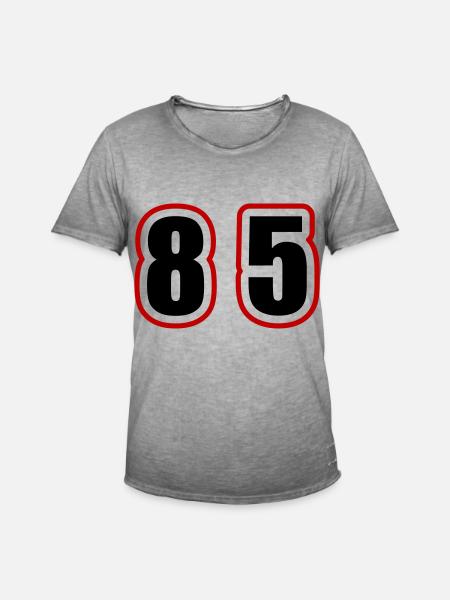 85 Number College - Men's Vintage T-Shirt - vintage grey