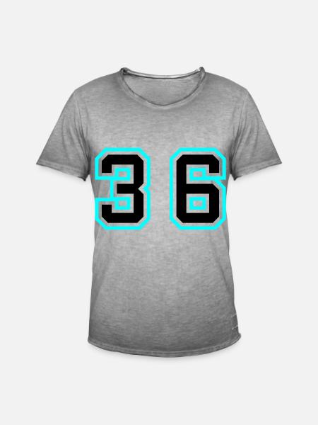 36 Number Symbol - Men's Vintage T-Shirt - vintage grey