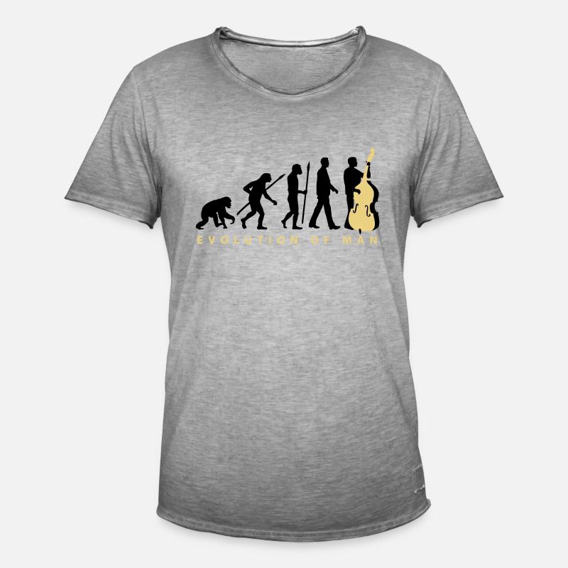 evolution_kontrabass_11_2016_2c02 - Männer Vintage T-Shirt - Vintage Grau