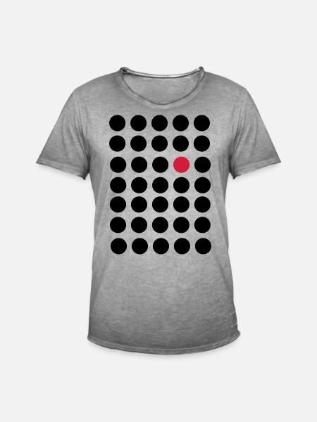 Points, Fashion Art Design, Think Different, be - Men's Vintage T-Shirt - vintage grey