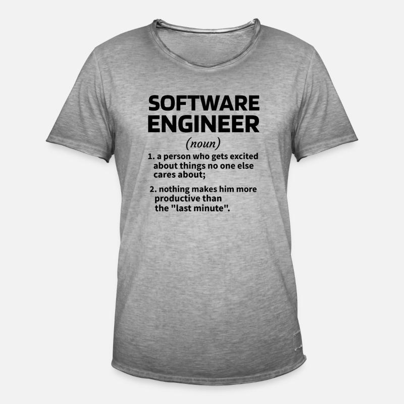 Software Engineer Software Engineer Technician - Men's Vintage T-Shirt - vintage grey