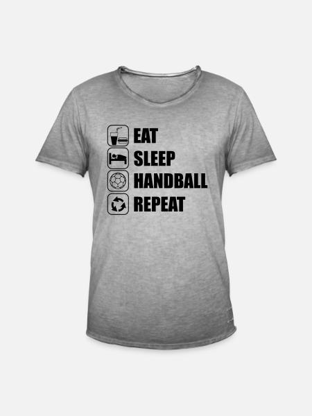 Eat,sleep,handball,repeat - Men's Vintage T-Shirt - vintage grey