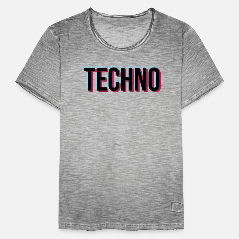 Trippy Techno Männer Vintage T-Shirt