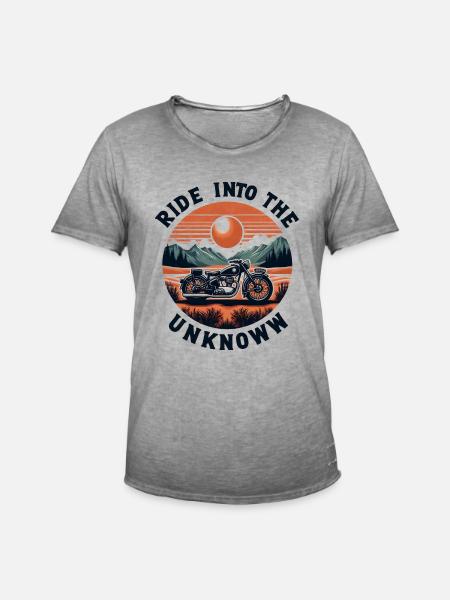 Fahrt ins Unbekannte - Männer Vintage T-Shirt - Vintage Grau