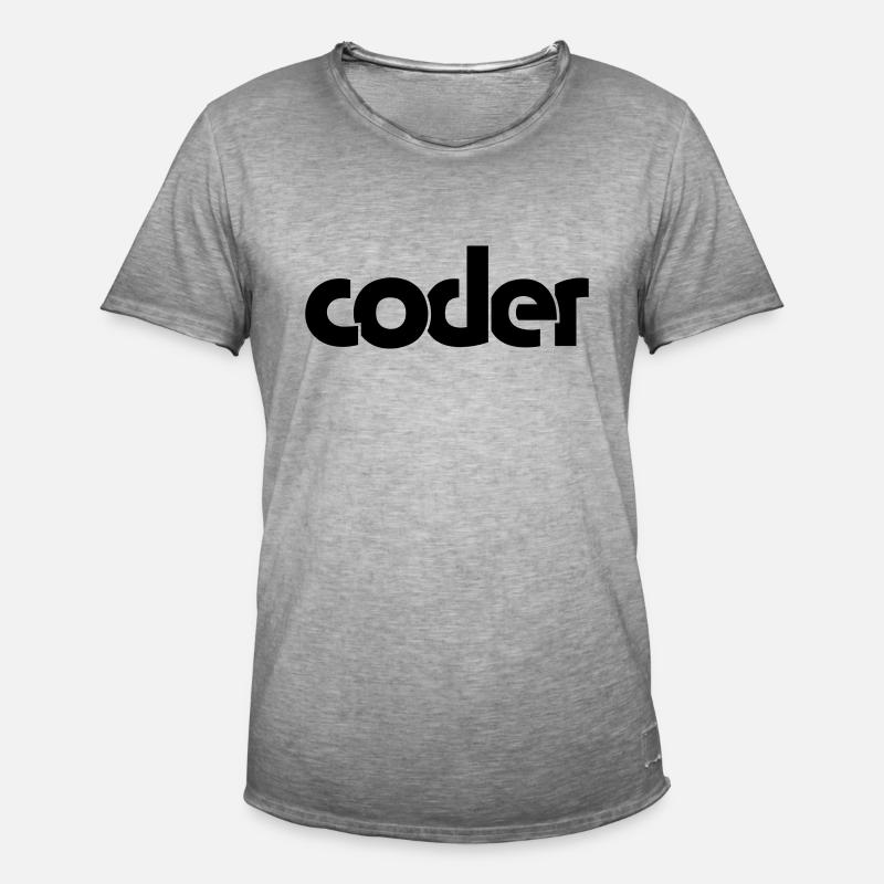 Coder - Men's Vintage T-Shirt - vintage grey