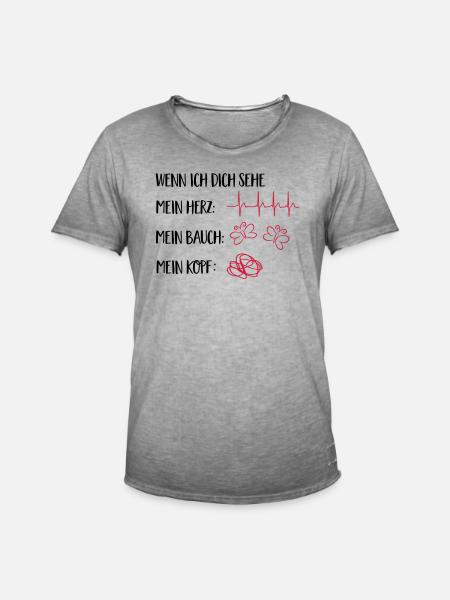 verliebt - Männer Vintage T-Shirt - Vintage Grau