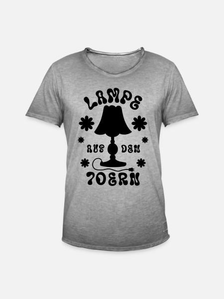 Lampe aus den 70ern - Männer Vintage T-Shirt - Vintage Grau
