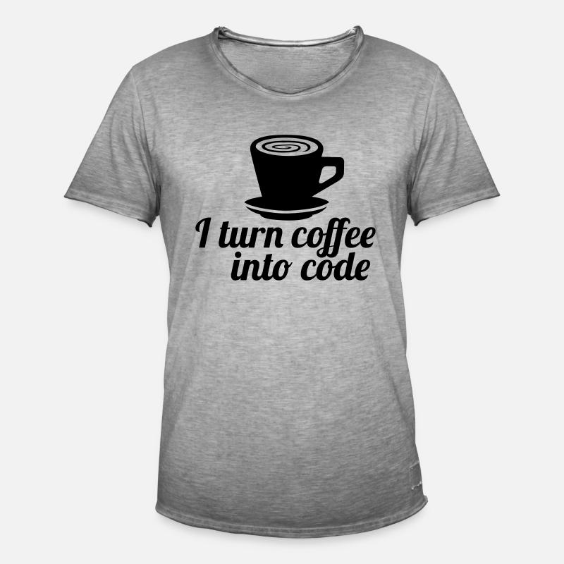 code - Männer Vintage T-Shirt - Vintage Grau