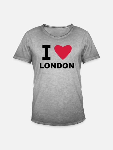 I love London - Men's Vintage T-Shirt - vintage grey