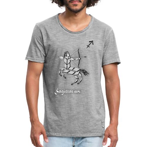 t shirt signe zodiaque sagittaire sagittarius - T-shirt vintage Homme