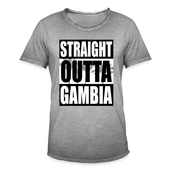 Straight Outta Gambia - Männer Vintage T-Shirt