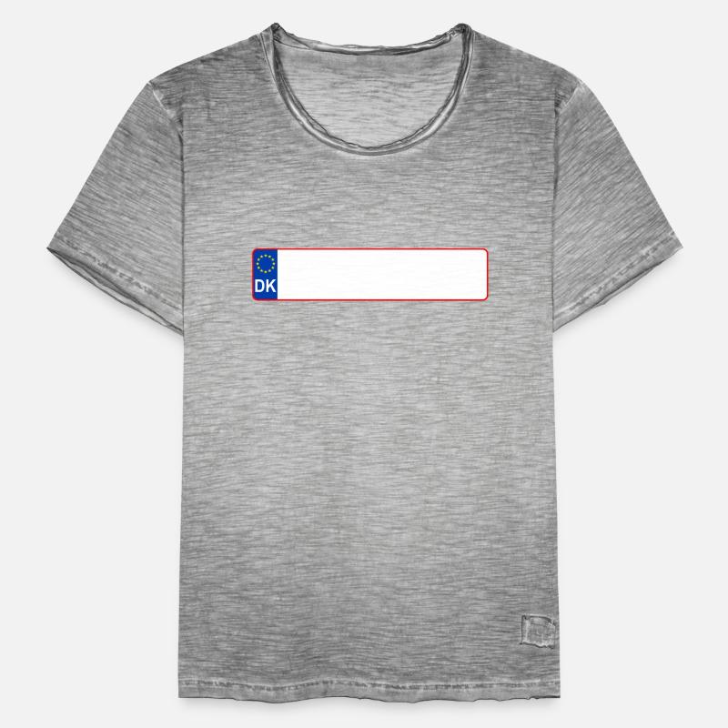 plaque d'immatriculation DK T-shirt vintage Homme