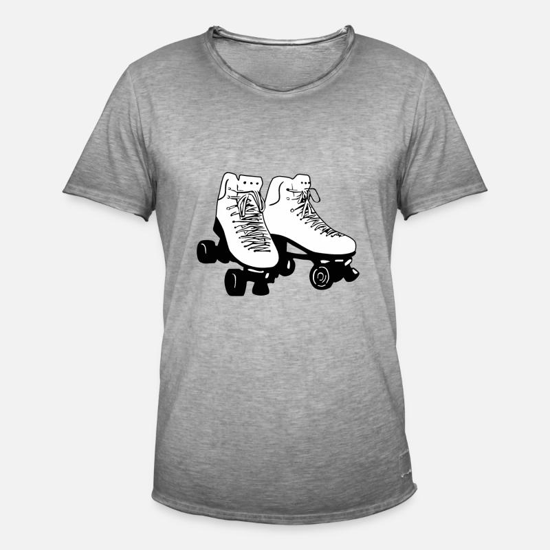 Rollerskates, Rollerskakting, Roller disco - Männer Vintage T-Shirt - Vintage Grau