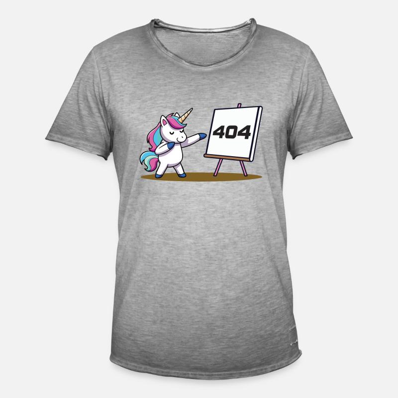 Fehler - Error 404 - Männer Vintage T-Shirt - Vintage Grau