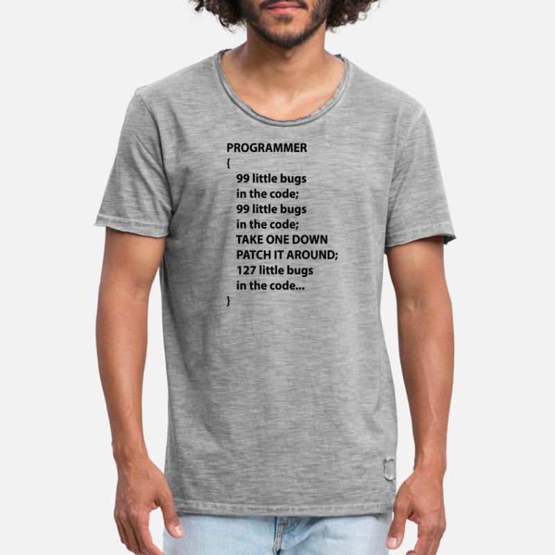 Code Programmierer Nerd Bug Entwickler Geschenk Männer Vintage T-Shirt