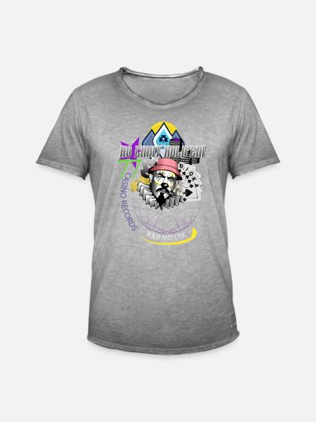 holdem fold and live - Männer Vintage T-Shirt - Vintage Grau