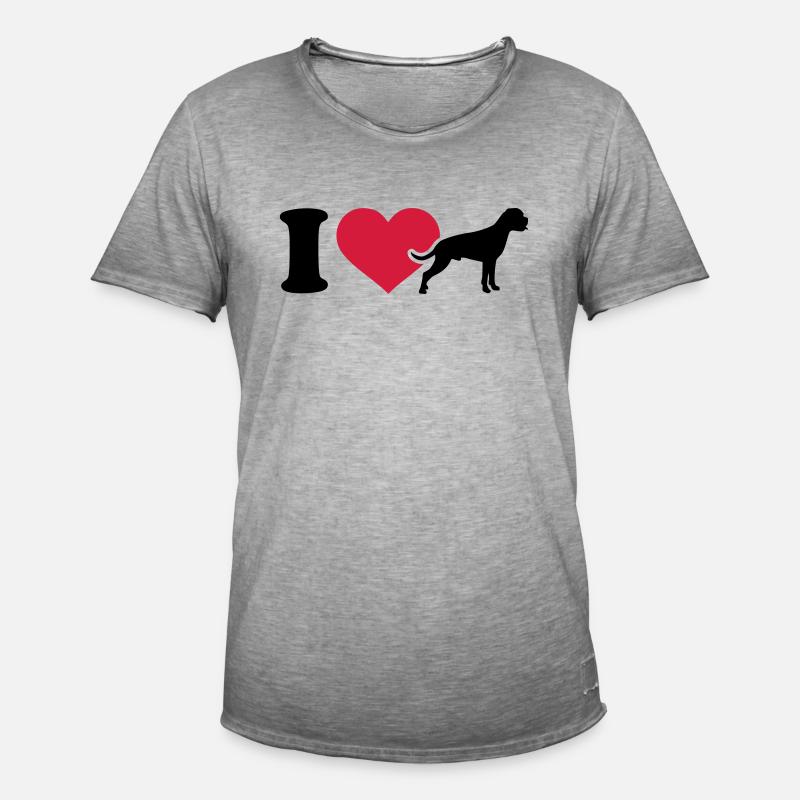 Boxer - Männer Vintage T-Shirt - Vintage Grau