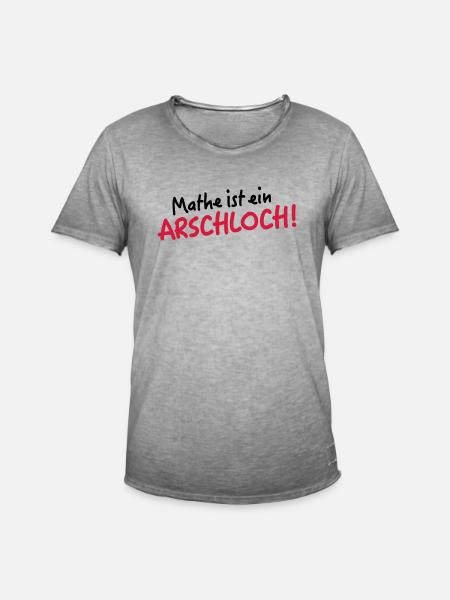 Mathe - Männer Vintage T-Shirt - Vintage Grau