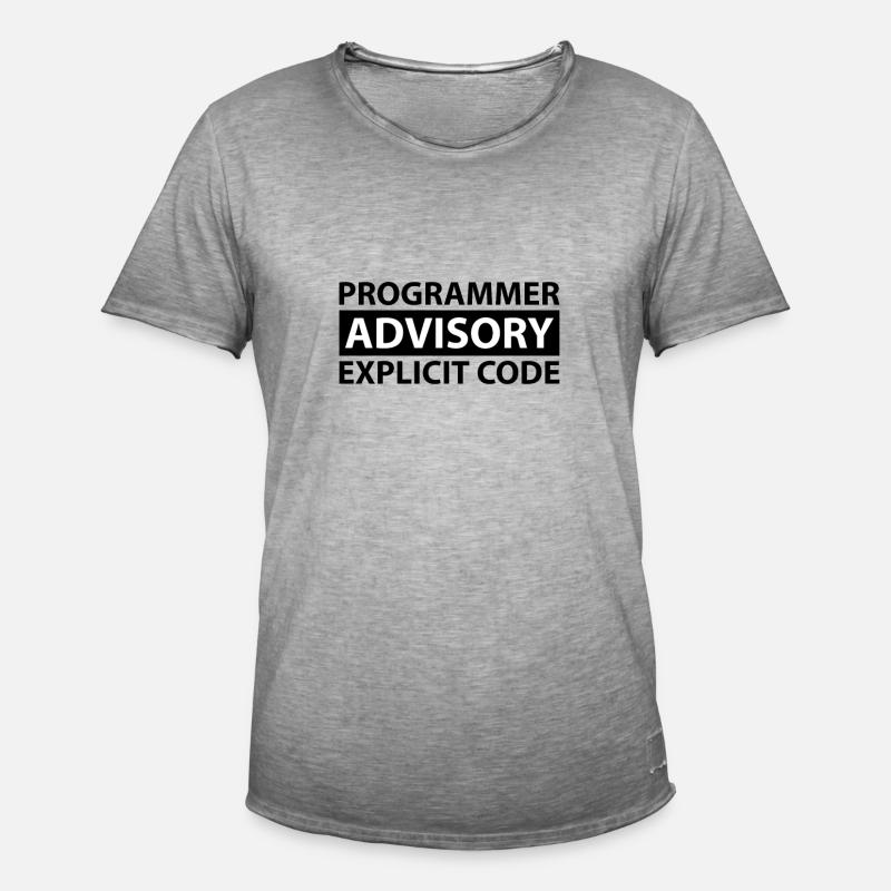 Expliziter Code für Programmierer - Männer Vintage T-Shirt - Vintage Grau