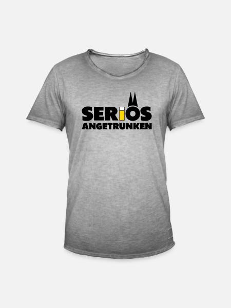Seriös angetrunken mit Kölsch - Männer Vintage T-Shirt - Vintage Grau