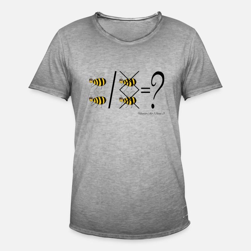 2B oder nicht 2B - Männer Vintage T-Shirt - Vintage Grau