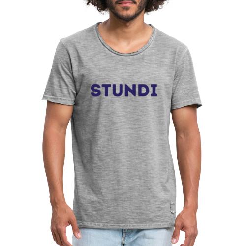 Conny Stundi Blau edit - Männer Vintage T-Shirt