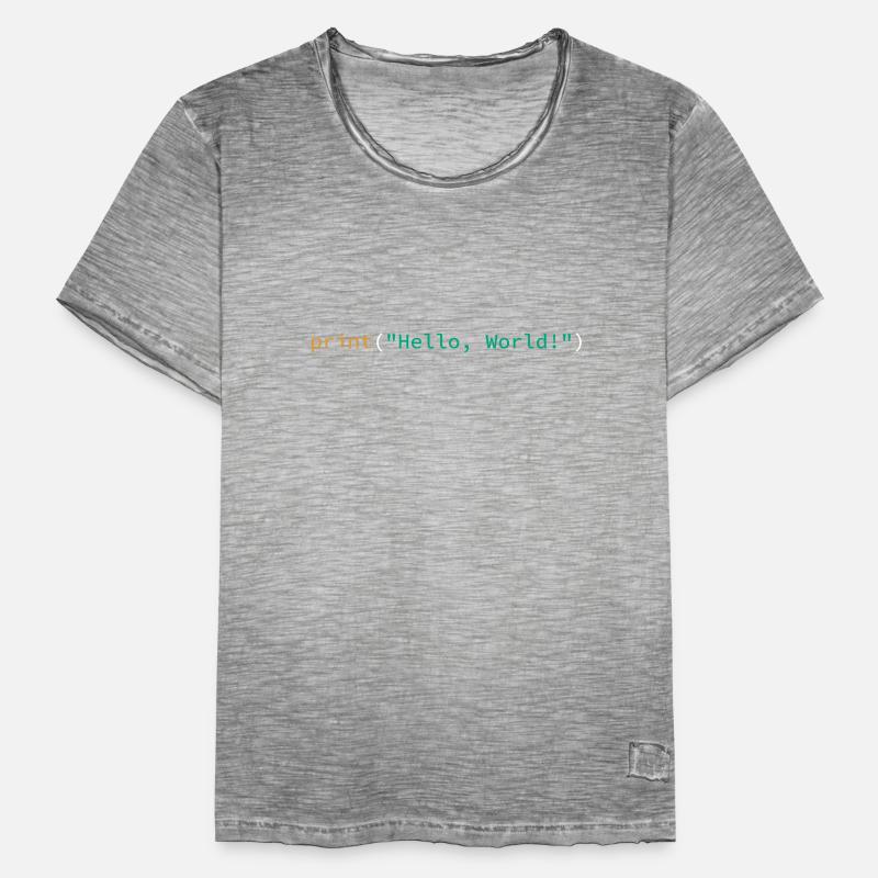 Hello World Python Programmer's Shirt Men's Vintage T-Shirt