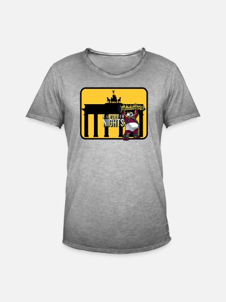 Bärliner nights - Männer Vintage T-Shirt - Vintage Grau