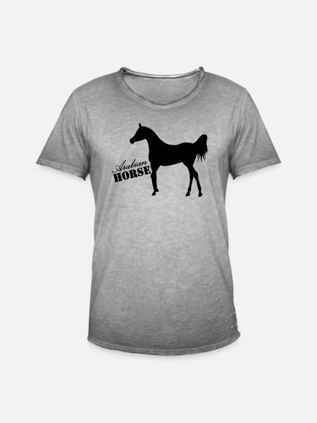 Araber Pferd Arabien Motiv - Männer Vintage T-Shirt - Vintage Grau