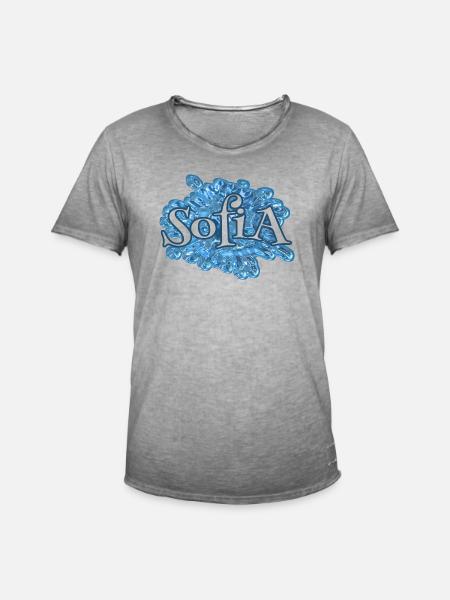 Vorname Geschenkidee Sofia - Männer Vintage T-Shirt - Vintage Grau
