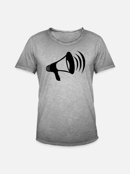 megaphone - Men's Vintage T-Shirt - vintage grey