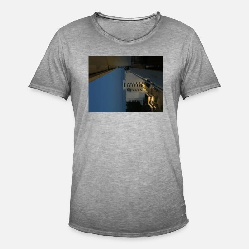 38EFB030 FE37 4D73 9213 DA4969E2CE0C - Männer Vintage T-Shirt - Vintage Grau