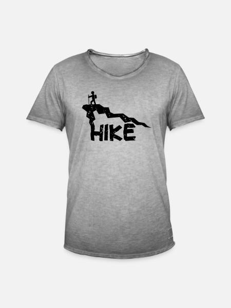 Wanderung Hike Logo - Männer Vintage T-Shirt - Vintage Grau