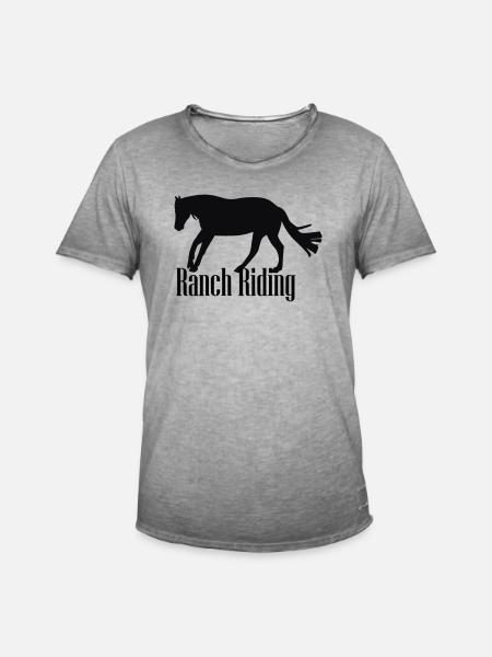 Ranchriding design in einfach - Männer Vintage T-Shirt - Vintage Grau