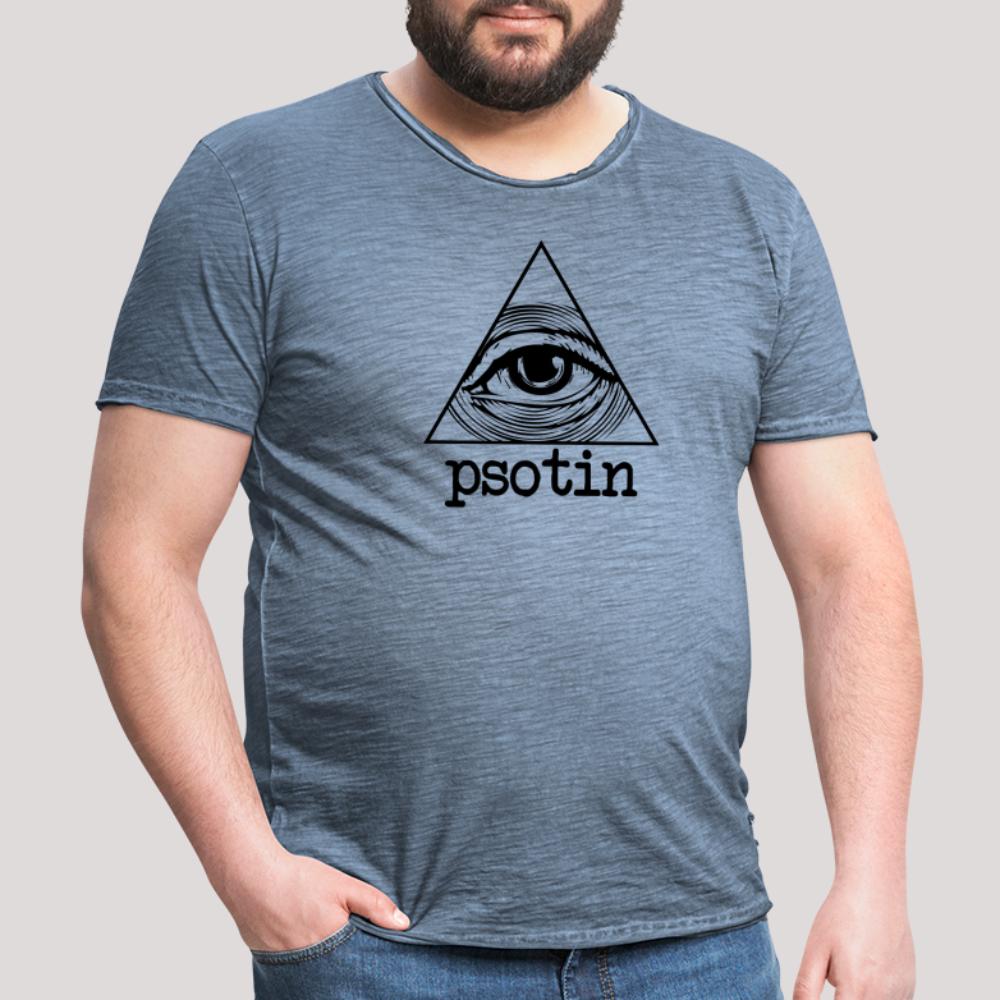 psotin - Männer Vintage T-Shirt Vintage Denim