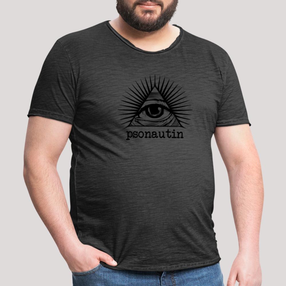 psonautin Ray - Männer Vintage T-Shirt Vintage Schwarz