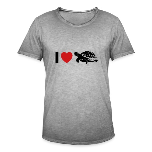 I ❤️ Schildkröte - Männer Vintage T-Shirt