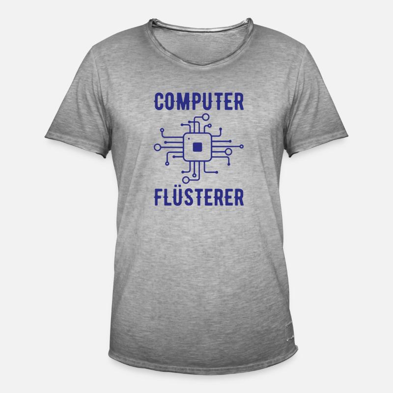Computer Flüsterer Admin Sysadmin Geschenk - Männer Vintage T-Shirt - Vintage Grau