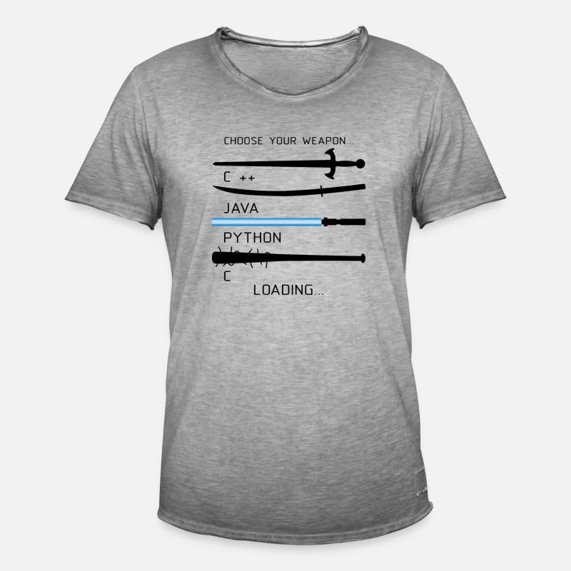 Coding Java Programmierer Beruf Geschenk - Männer Vintage T-Shirt - Vintage Grau